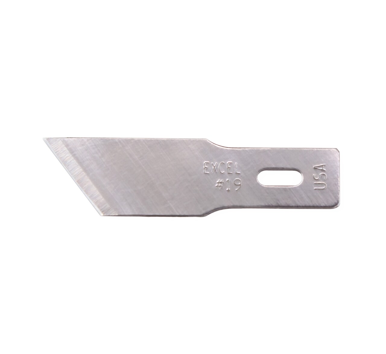 Excel Blades - #19 Sharp Angled Carbon Steel Hobby Blades, Pack of 5 – Precision Craft Knife Replacement Blades